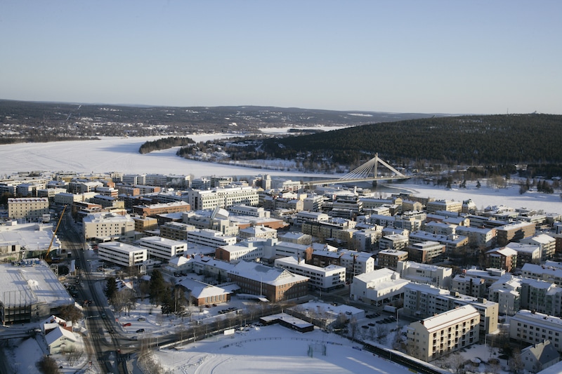 rovaniemi aerial shot by visit rovaniemi