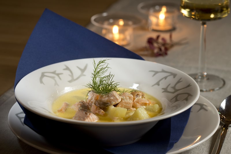 salmon soup by visit rovaniemi