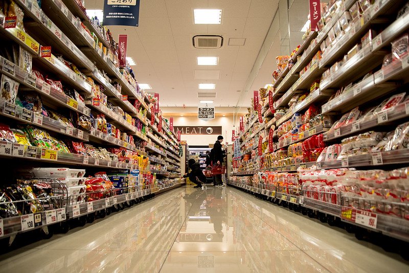 tokyo supermarkets aisle by sean gregor flickr
