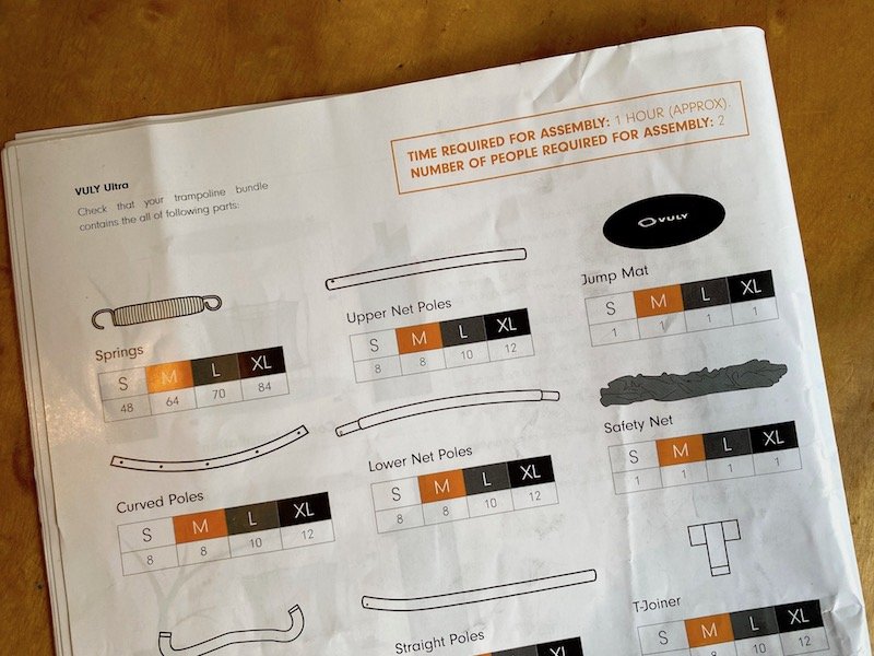1 hour instructions pic - vuly trampoline review