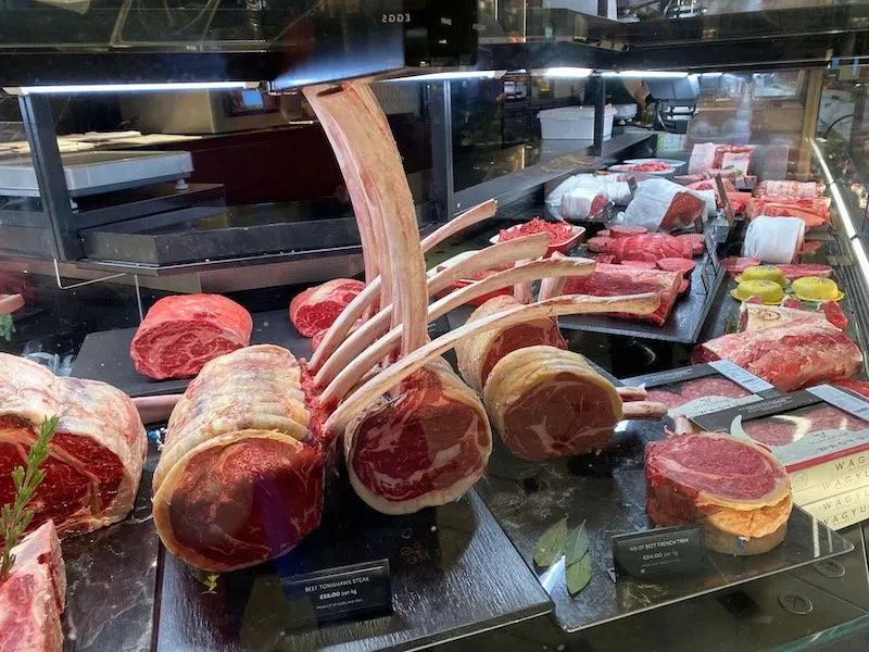 harrods food hall butcher meat counters