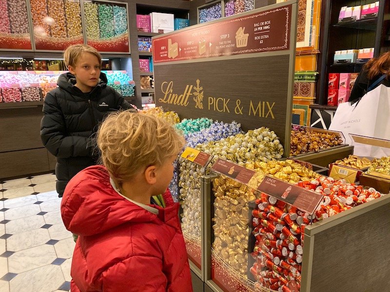 harrods food hall lindt pick n mix