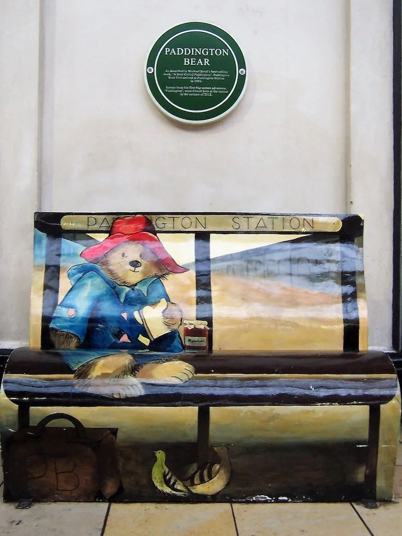 paddington bear book bench at paddington station london by teameister