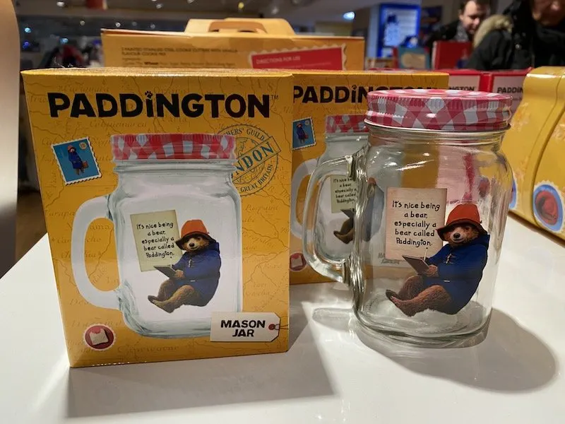 paddington bear mason jar