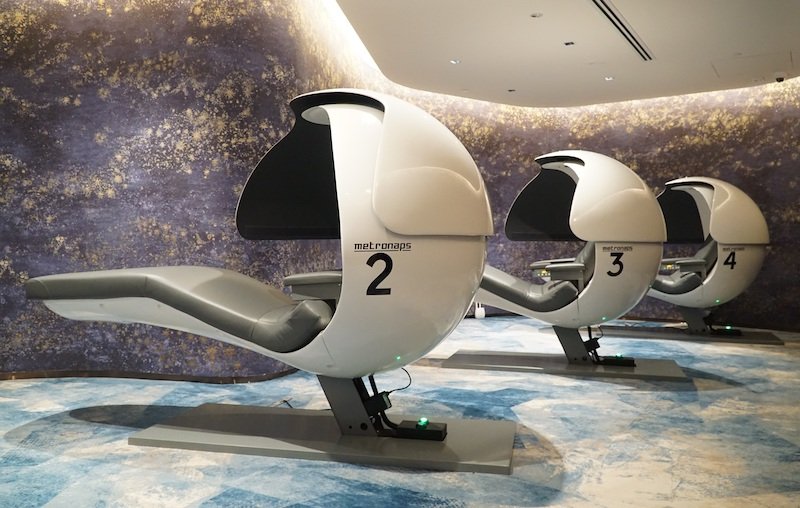 Nap pod at changi airport via CA