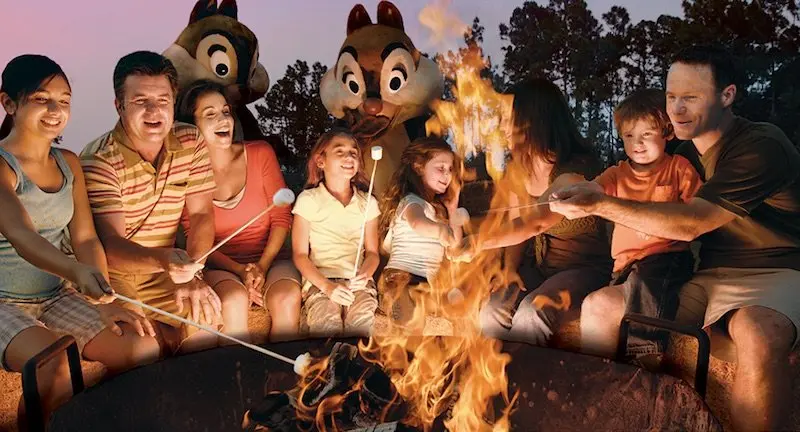 disney fort wilderness chip and dale campfire via Disney