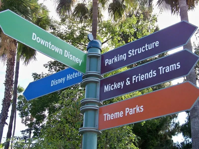 disneyland direction signs by loren javier