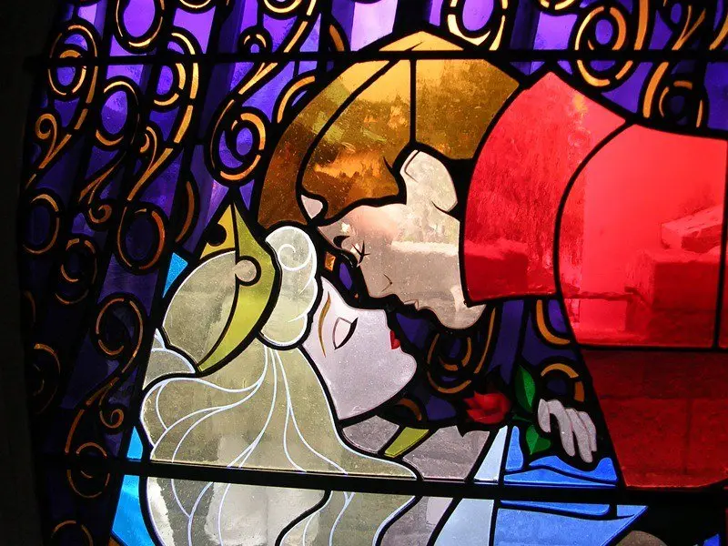california disneyland stained glass by phil south