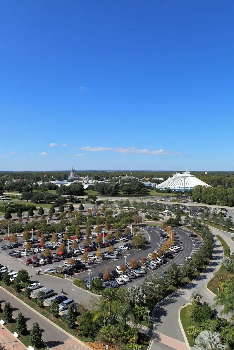 magic kingdom and contemporary resort parking lot by steven miller 