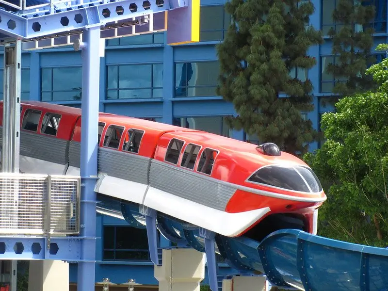 monorail waterslide disneyland hotel by loren javier