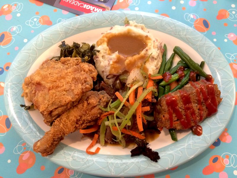 50's prime time cafe sampler platter dinner 800