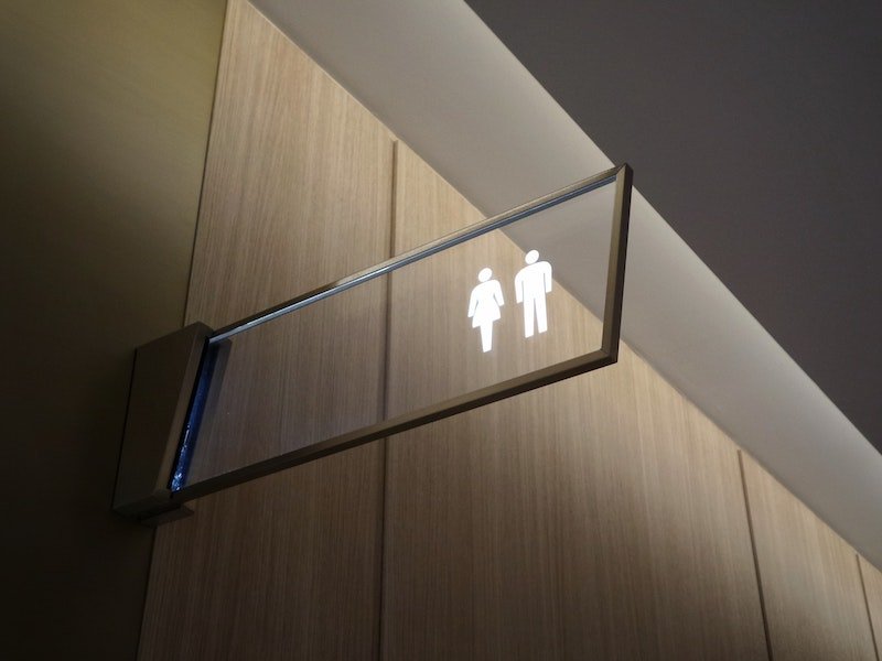 public bathroom sign by franck