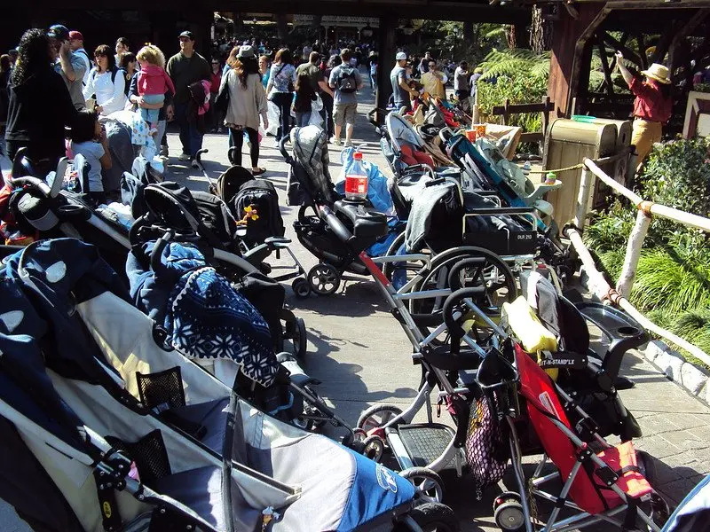 stroller parking tips for first time at disneyland by katie king flickr