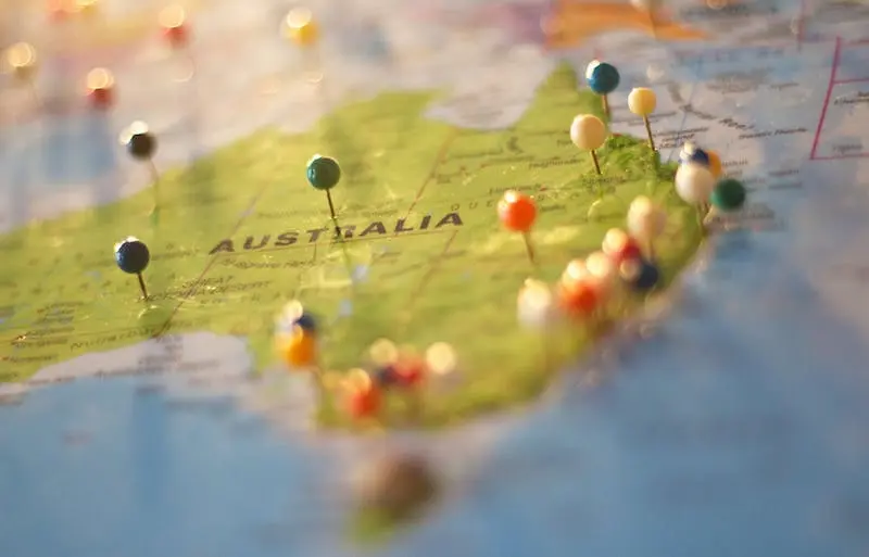 australia map with pushpins by catarina sousa via pexels 800 