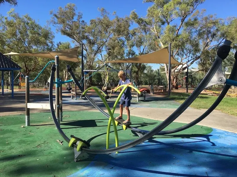 black mountain peninsula playground canberra slide pic