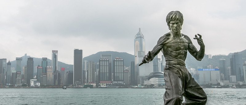 bruce lee statue avenue of stars image by iqremix