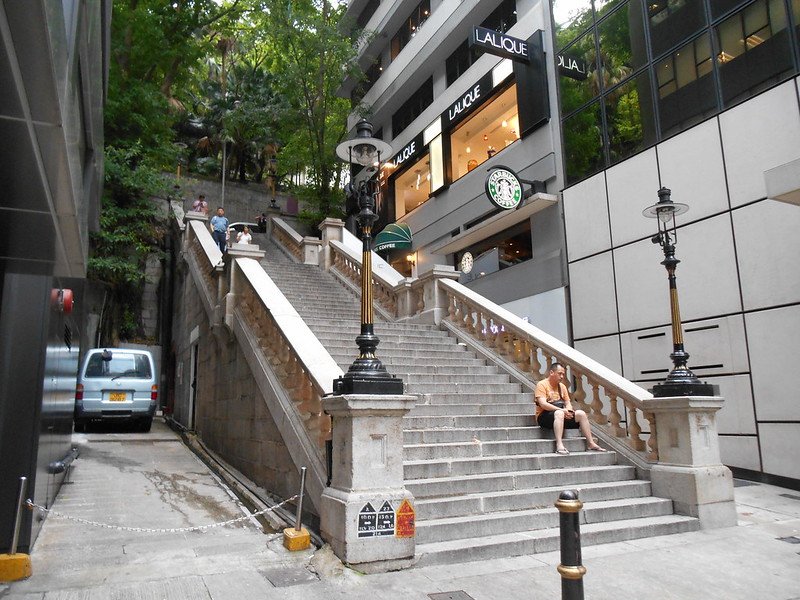 duddell street steps and gas lamps by mike flickr