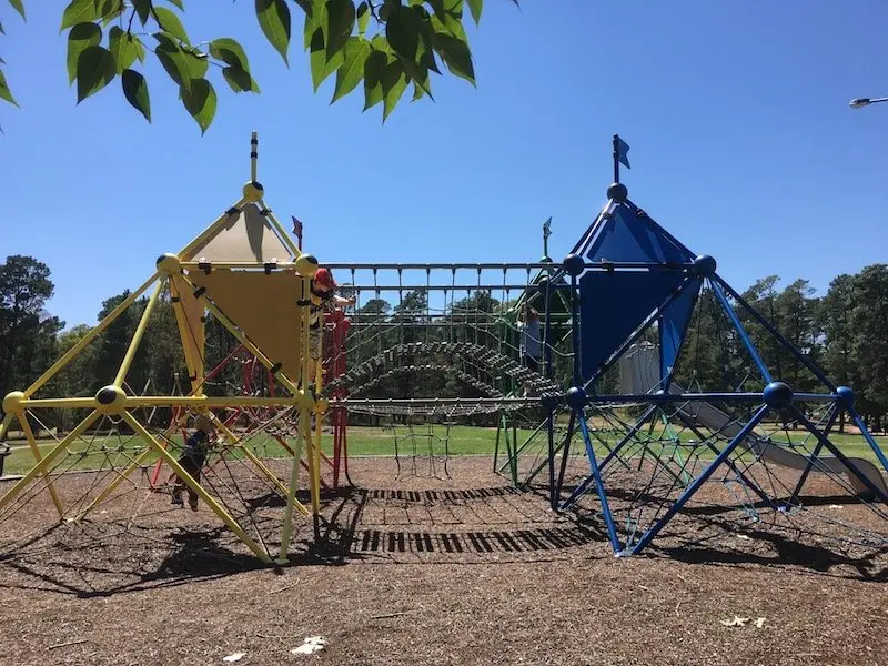 fadden pines playground in canberra rainbow fort pic