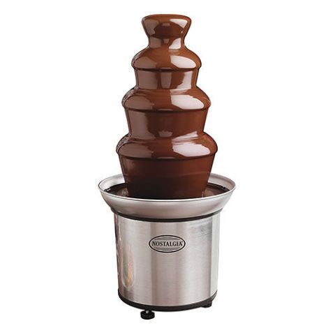 Mini Chocolate Fountain Fondue 3-Tier Electric Stainless Dessert Fountain Machine Chocolate Fondue Pot for Dipping Parties Weddings 2 lb 
