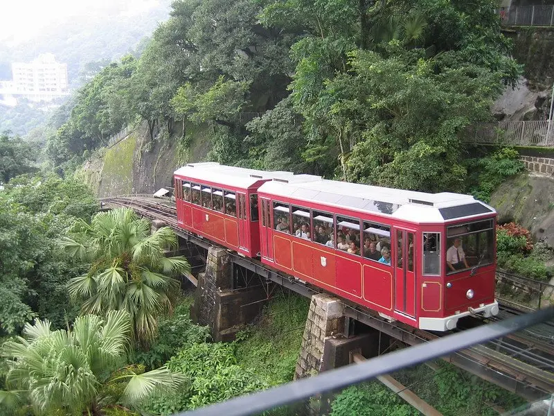 peak tramways funicular by glenn strong