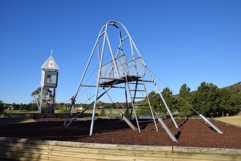 pic - gordon playground canberra Gordon Playground tower and bridge