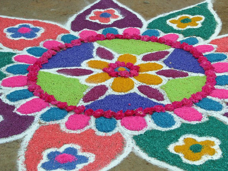 rangoli flower painting by mckay savage