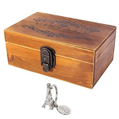 vintage travel keepsake box with key