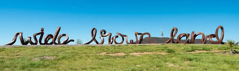 wide brown land sculpture at arboretum by franz venhaus flickr