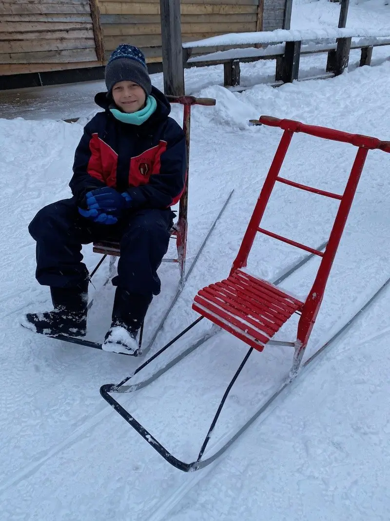 Image - snow sled at santa claus secret forest of joulukka