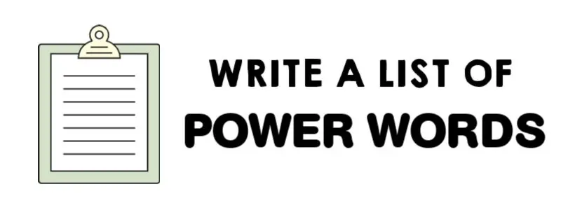 image - WRITE A LIST OF POWER WORDS