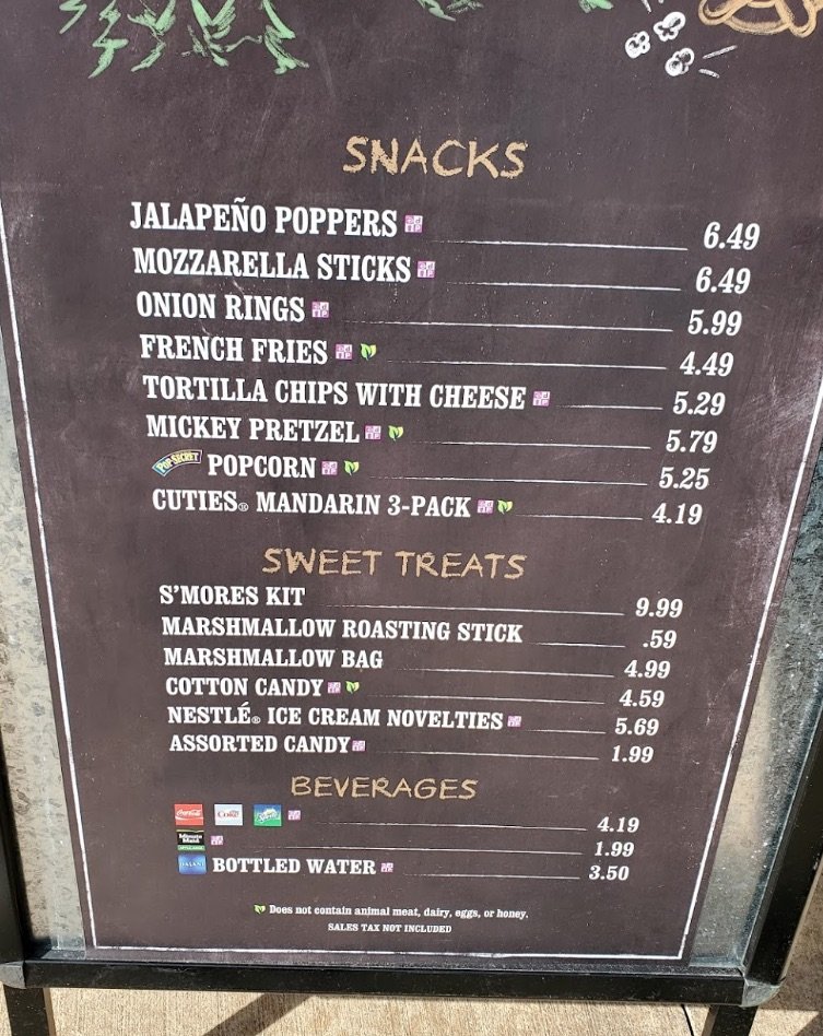 image - chip and dale campsite menu pic by mundell mcclellan gm