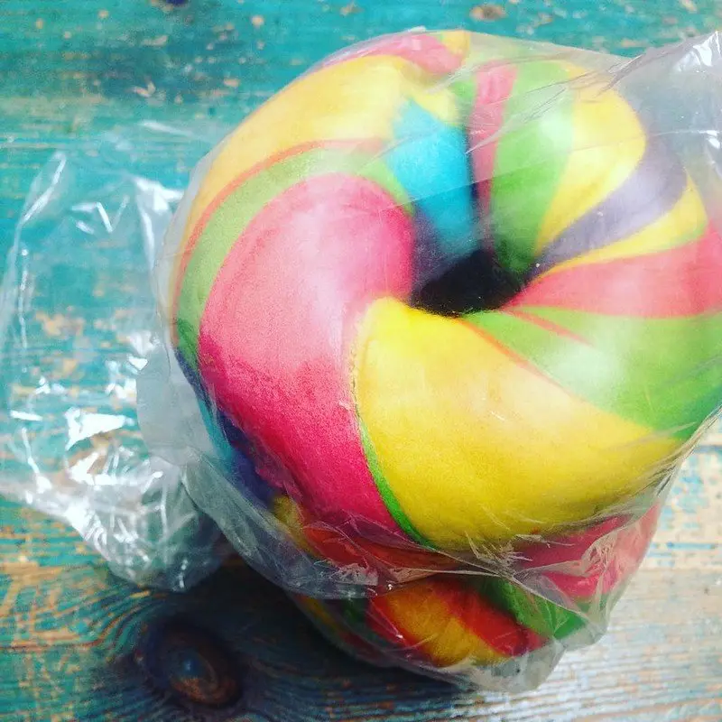 rainbow bagels by louise mclaren