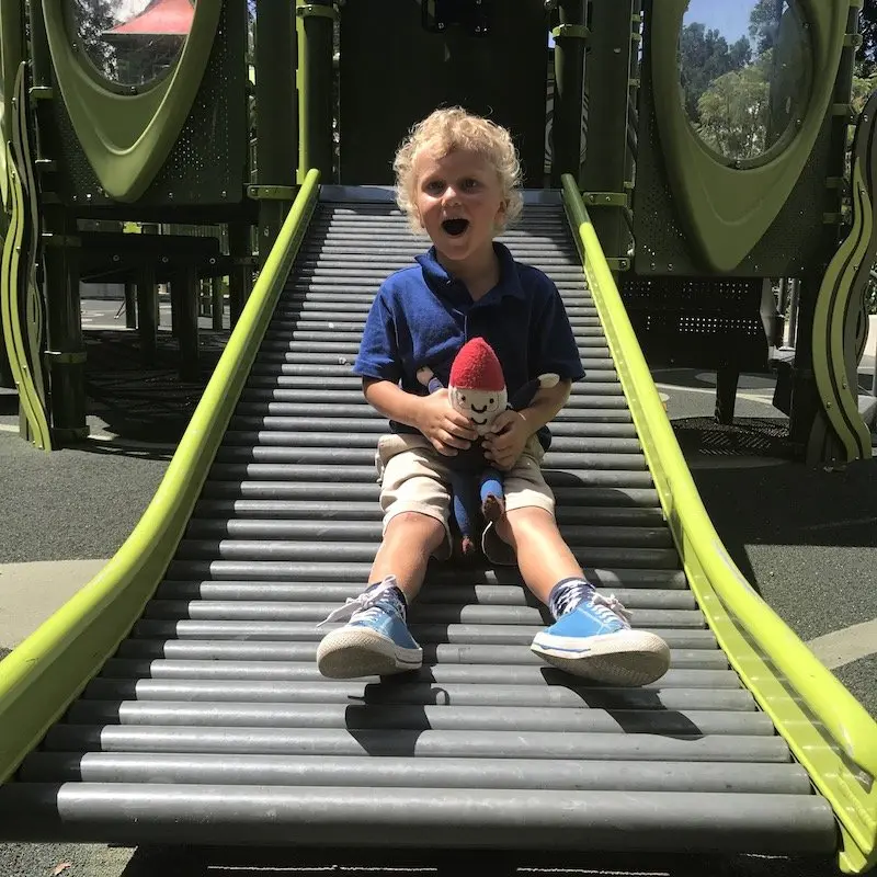 brisbane botanic garden playground roller slide pic