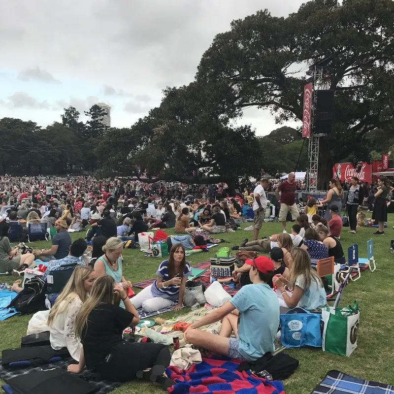 photo - carols in the domain crowd