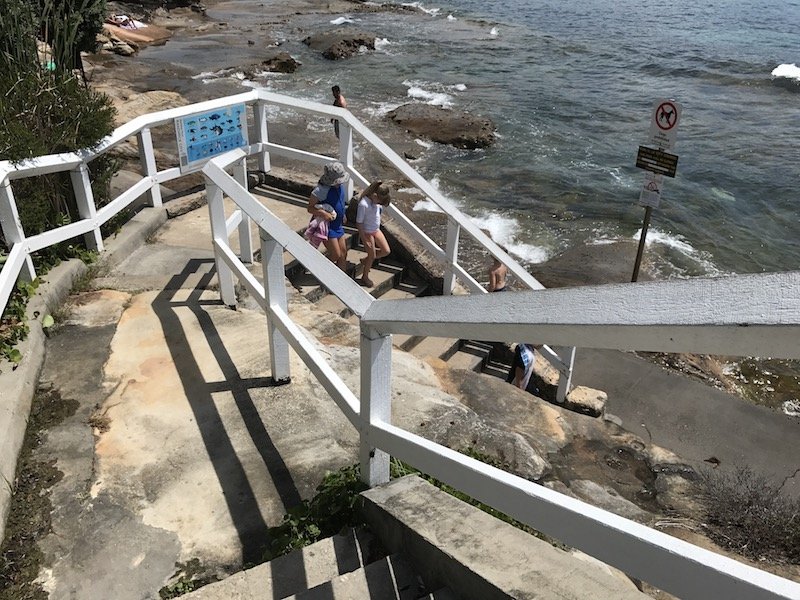 photo - malabar rock pool staircase descent