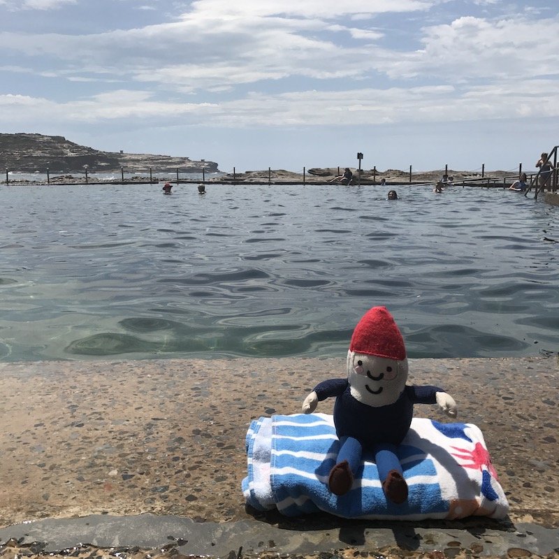 photo - malabar rock pool with roam the gnome