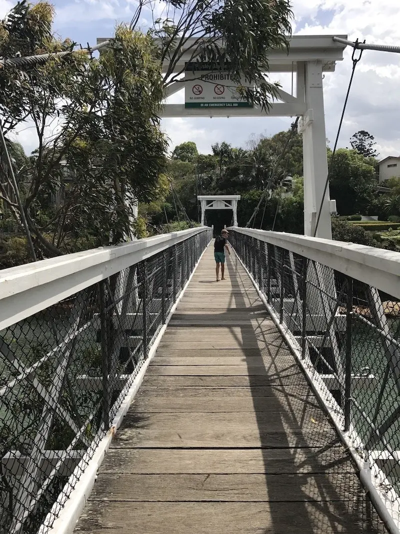 photo - parsley bay suspension bridge