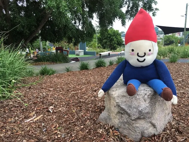 photo - queens park playground roam the gnome