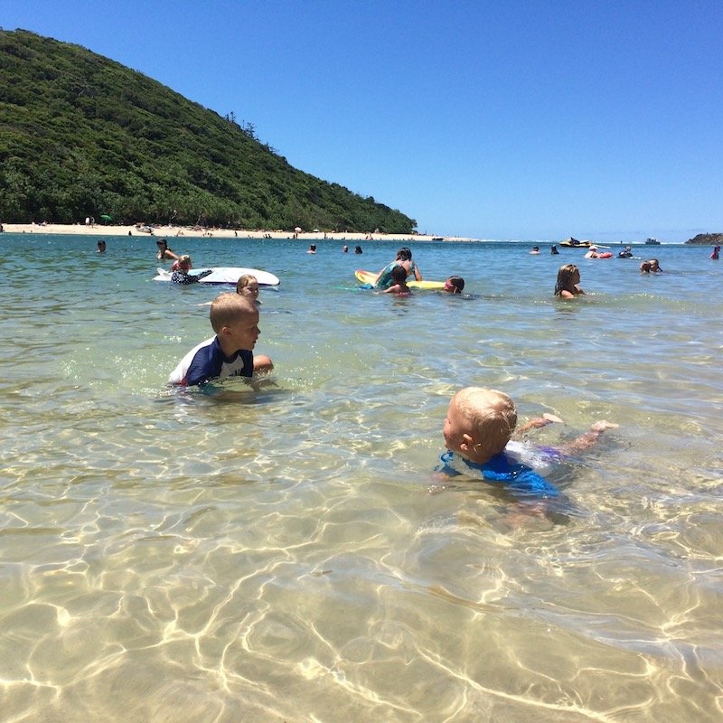 photo - tallebudgera beach gold coast kids