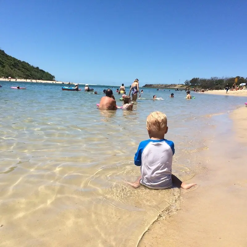 photo - tallebudgera creek beach swimming
