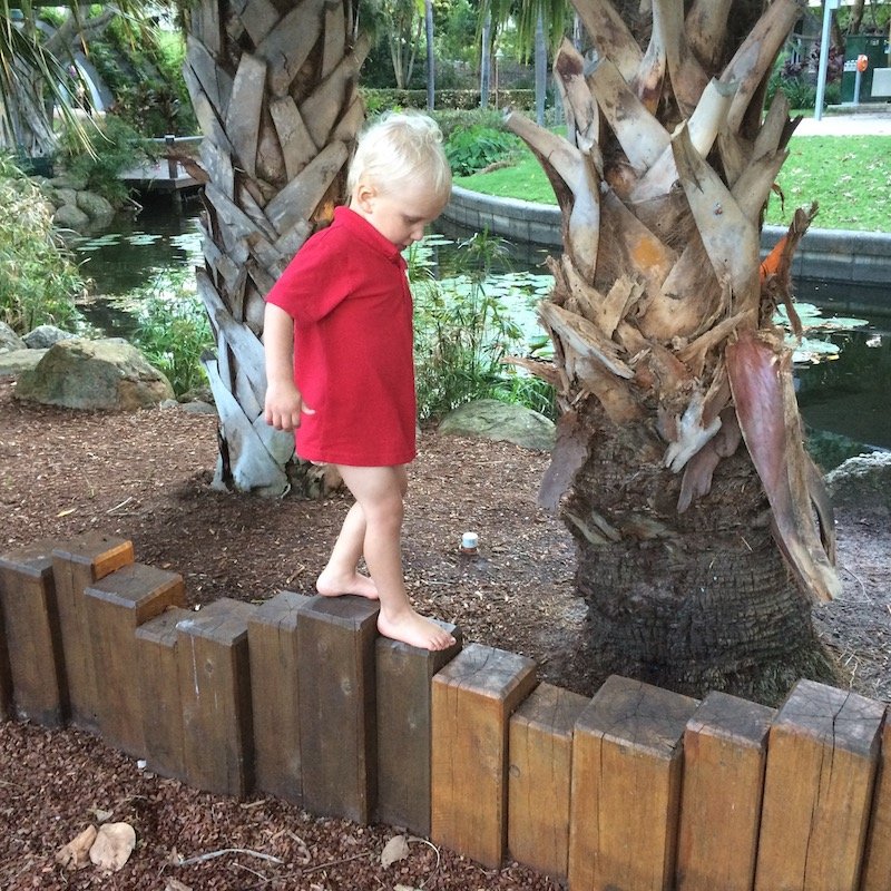 picnic island green playground balance beams pic