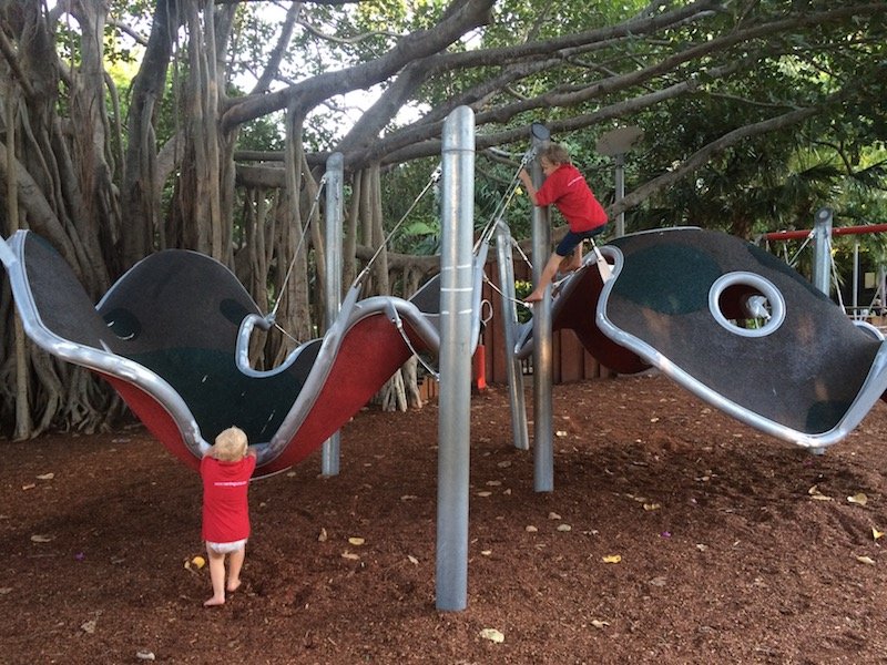 picnic island green playground climbing frame pic