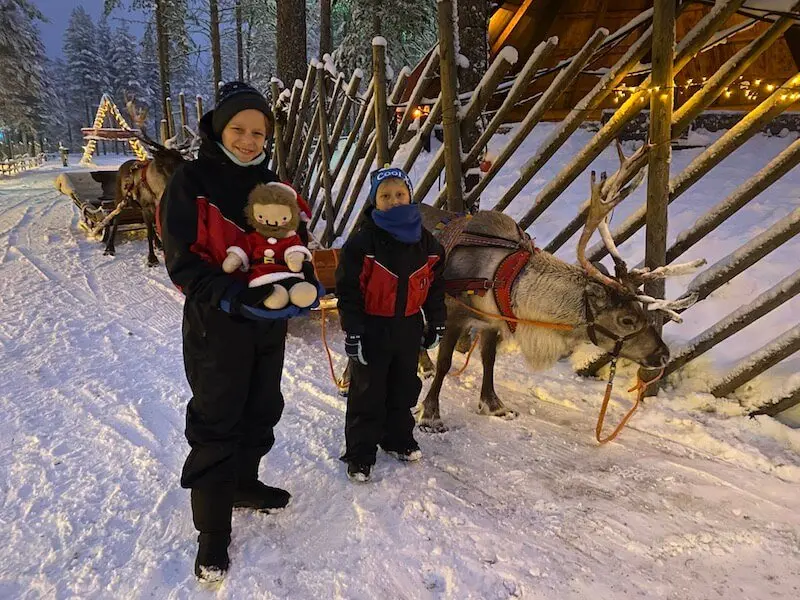 Image - reindeer ride rovaniemi at santa claus village