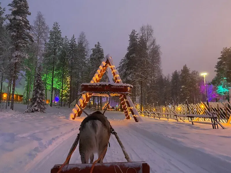 Image - reindeer ride rovaniemi crossing arctic circle