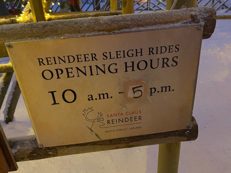 Image - reindeer ride rovaniemi - opening hours at santa claus Image - reindeer