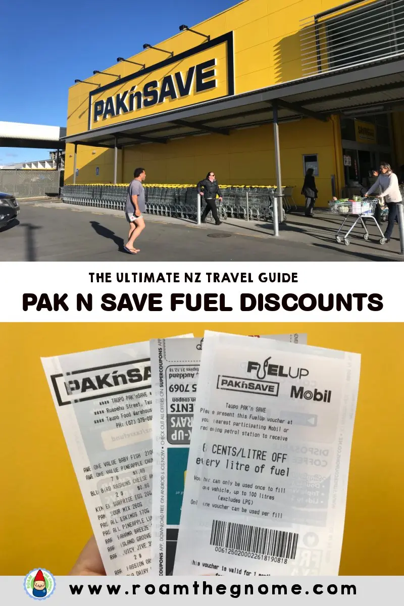 PIN pak n save fuel discounts