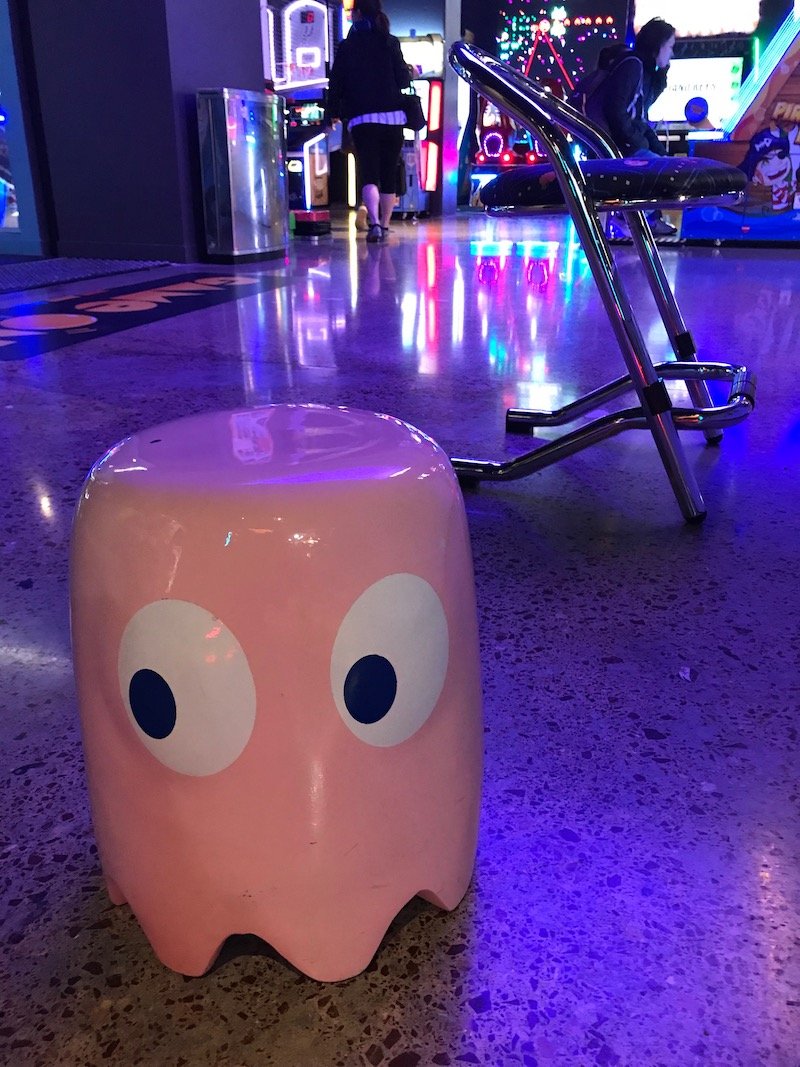PacMan stool Time Out Arcade Auckland pic