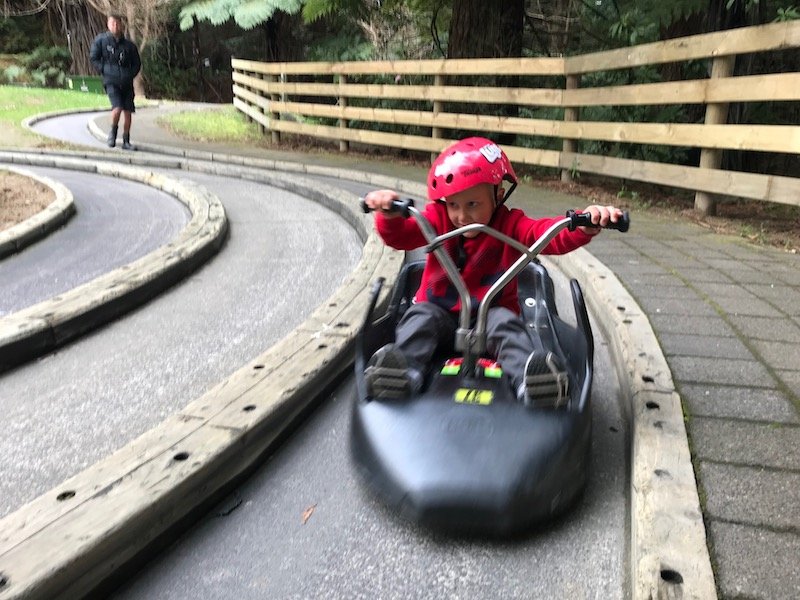 Photo - Skyline Rotorua Luge end of track with jack