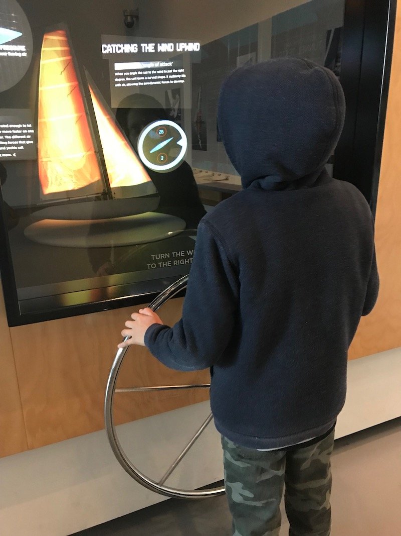 Photo - auckland maritime museum ship steering game