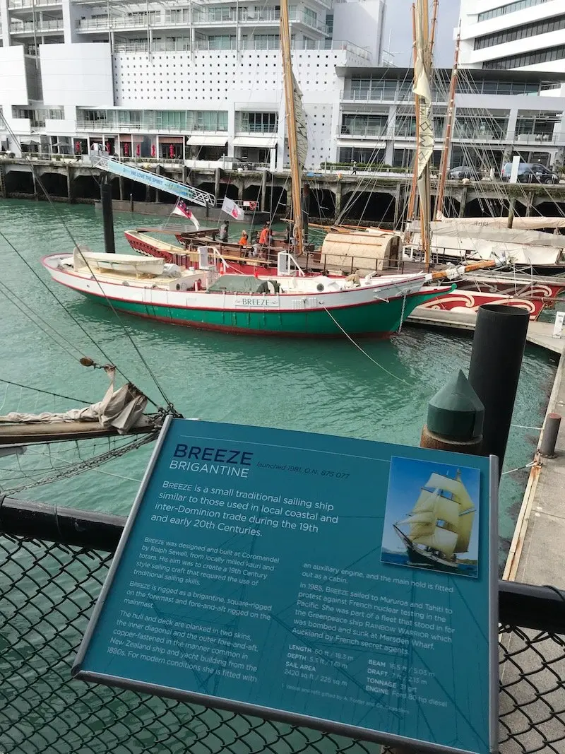 Photo - auckland maritime museum signage of boat